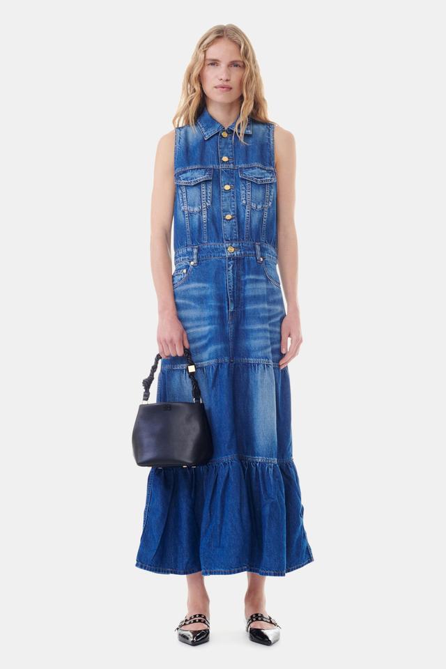 Blue Denim Long Dress Product Image