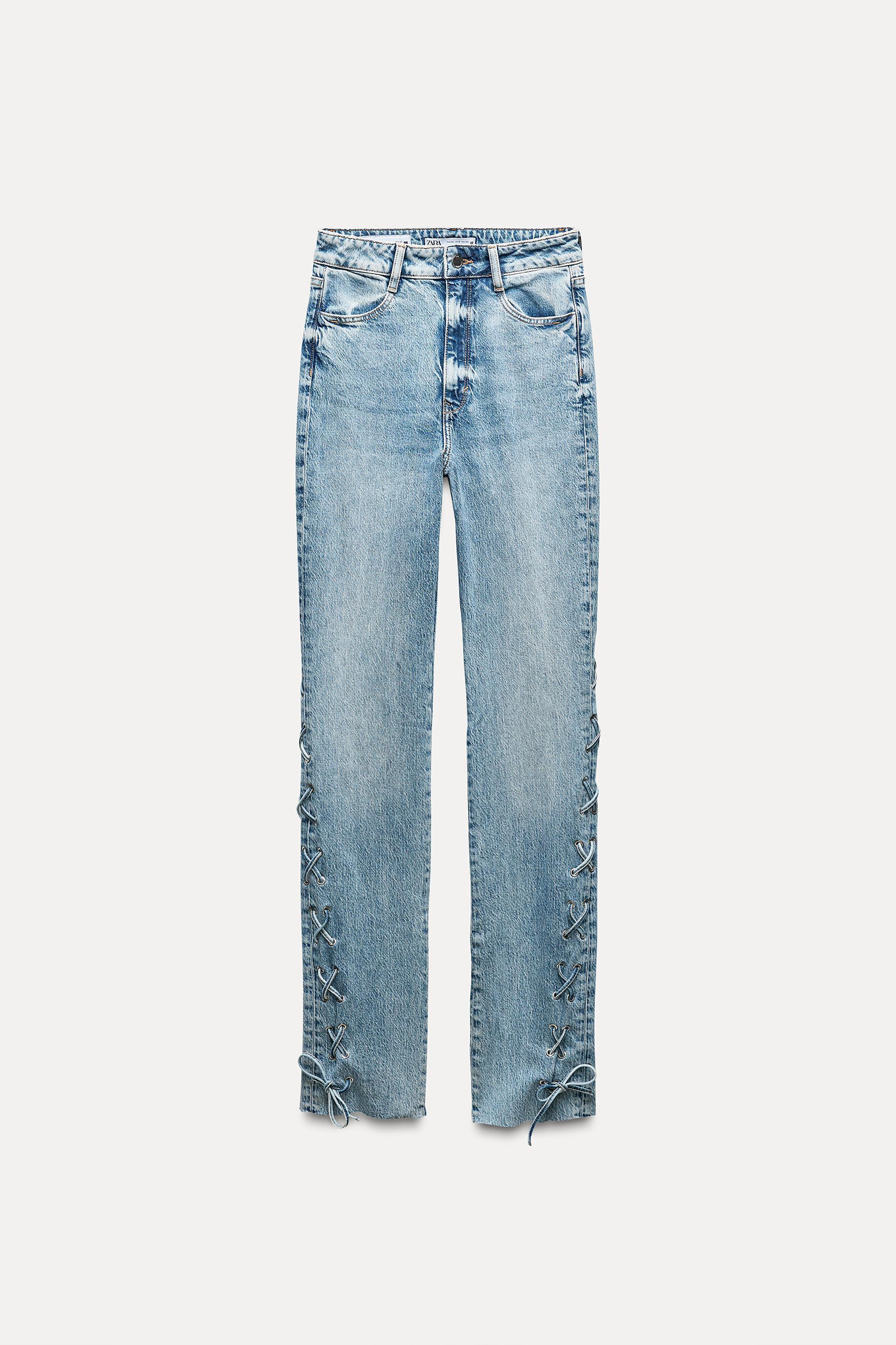 SLIM JEANS WITH SIDE LACING Z1975 Product Image