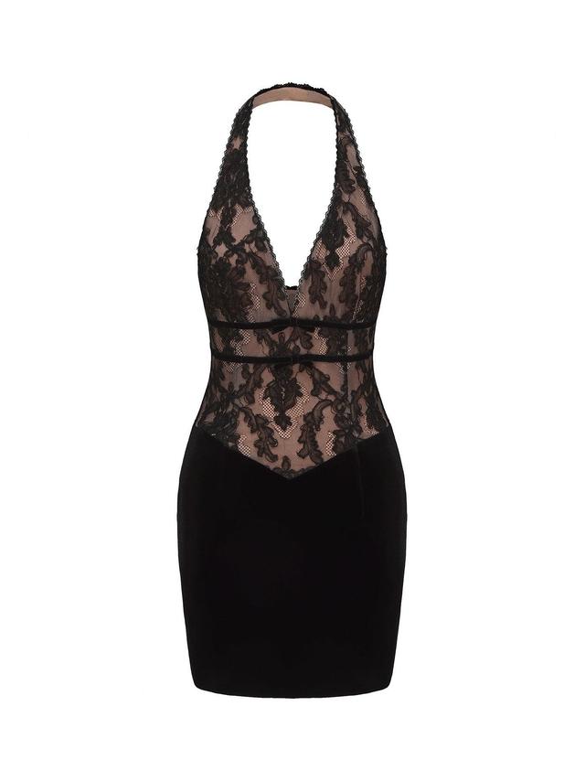 Christi Velvet Dress (Black) Product Image