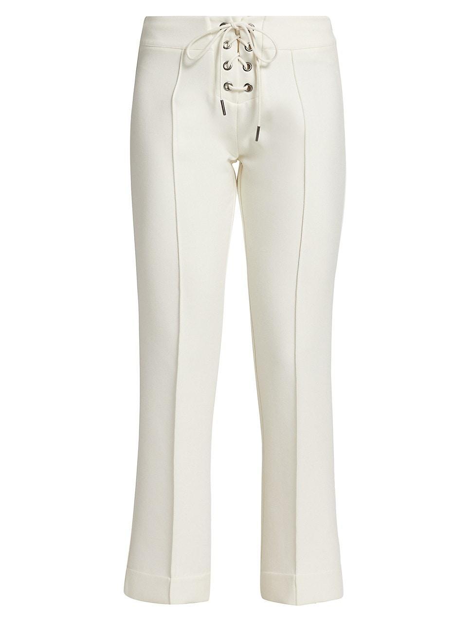 Womens Lace-Up Cotton-Blend Trousers Product Image