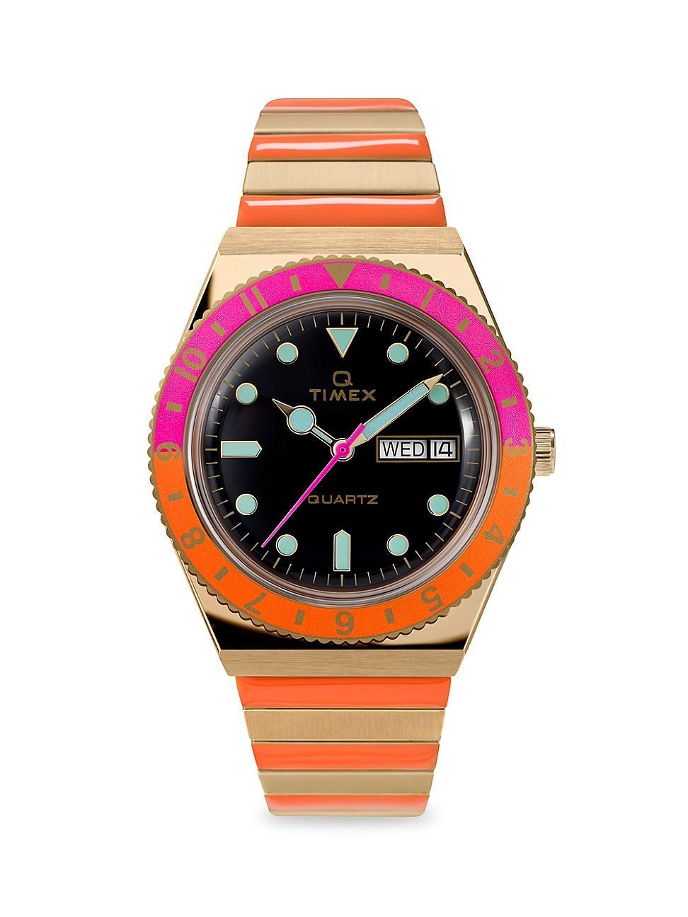 Womens Q Timex Malibu Stainless Steel Expansion Band Watch Product Image