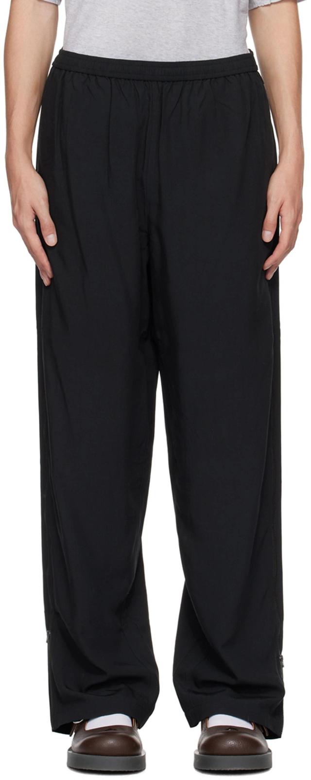 Black Relaxed-fit Zip Trousers In Dh2 Stone Black Product Image