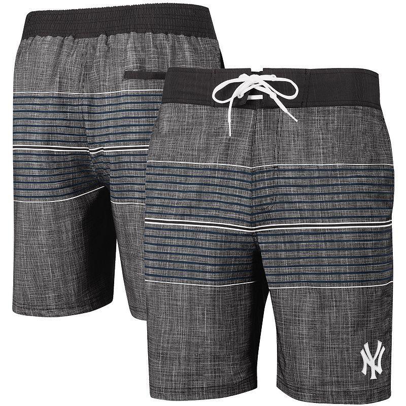 Mens G-III Sports by Carl Banks Charcoal Milwaukee Brewers Horizon Volley Swim Trunks Product Image