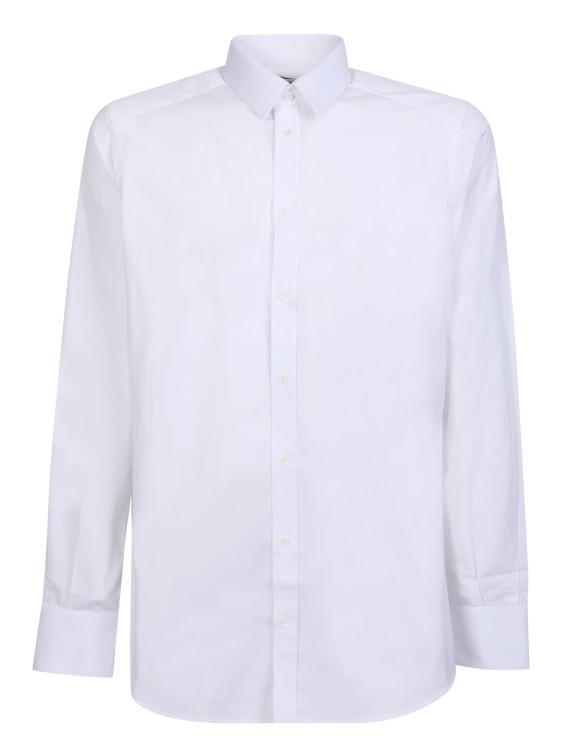 White Cotton Shirt In Purple Product Image