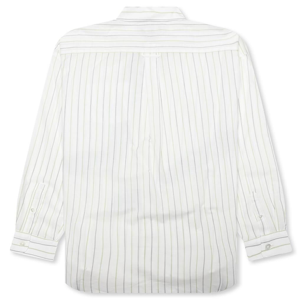 Classic L/S Shirt Stripe - White Male Product Image