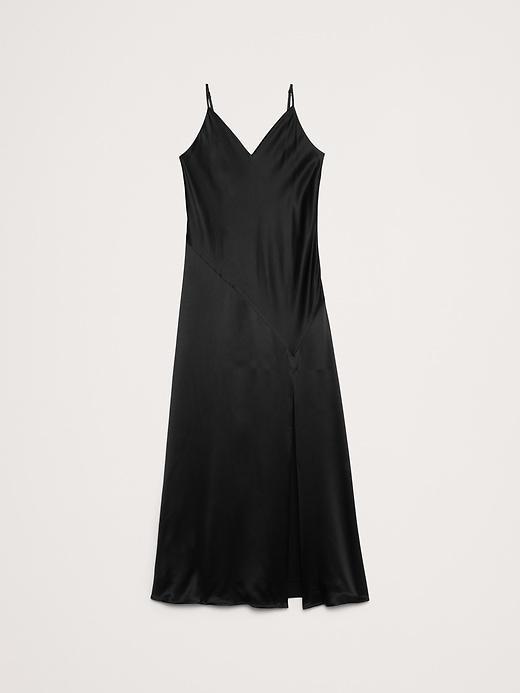 Bias-Cut Silk Maxi Dress Product Image