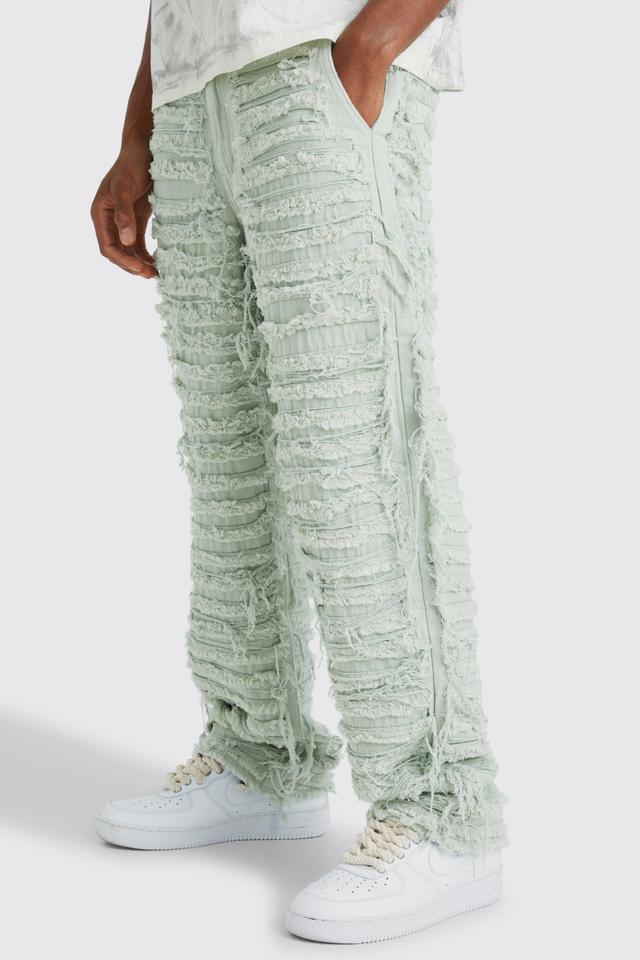 Relaxed Heavily Distressed Trouser | boohooMAN USA Product Image