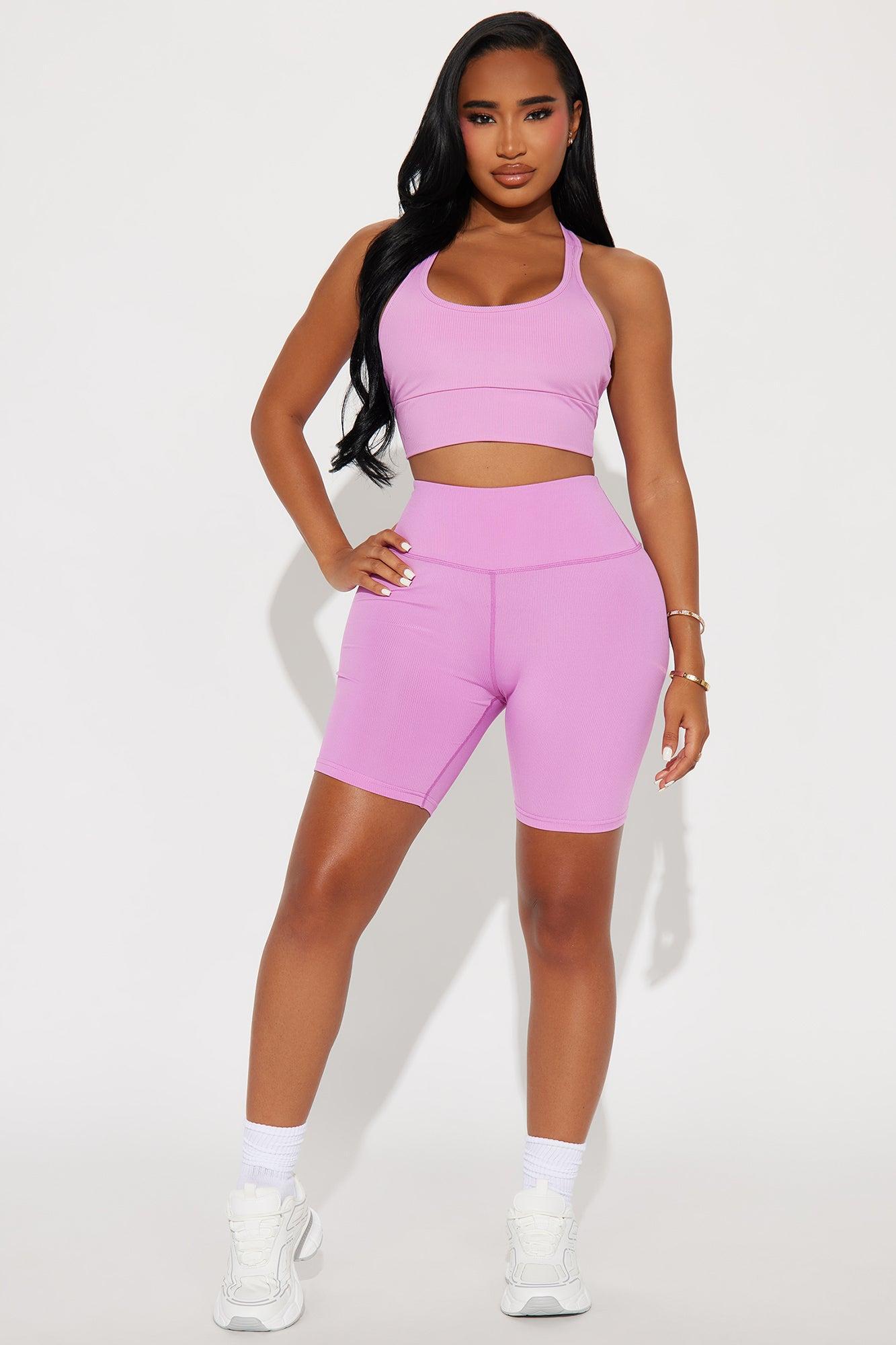 Wellness Ribbed Bra Top - Bubblegum Pink Product Image