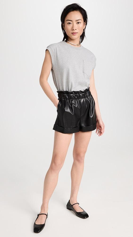 alice + olivia Reagan Vegan Leather Shorts | Shopbop Product Image