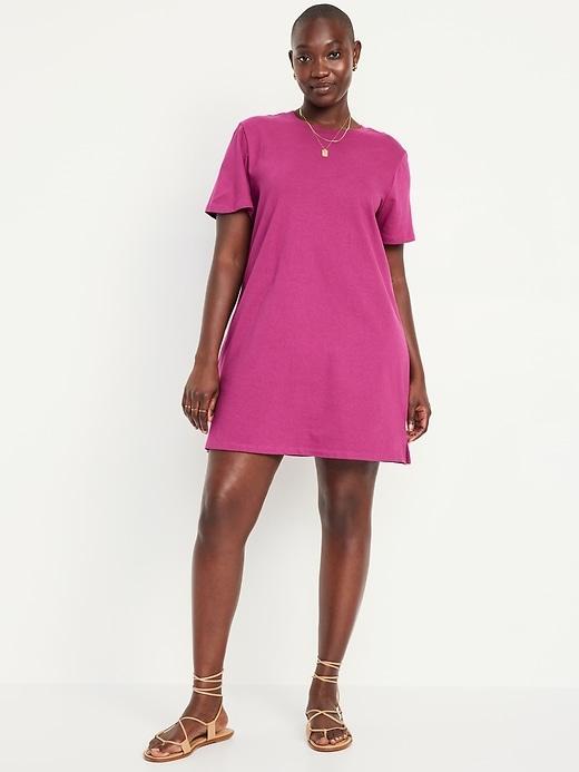 Crew-Neck Mini T-Shirt Dress Product Image