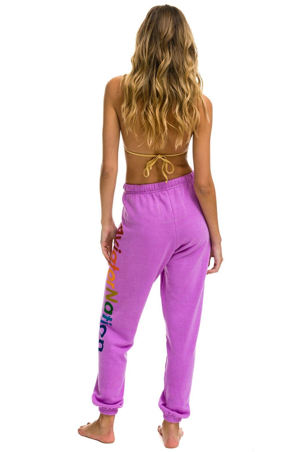 AVIATOR NATION VAIL SWEATPANTS - NEON PURPLE Female Product Image