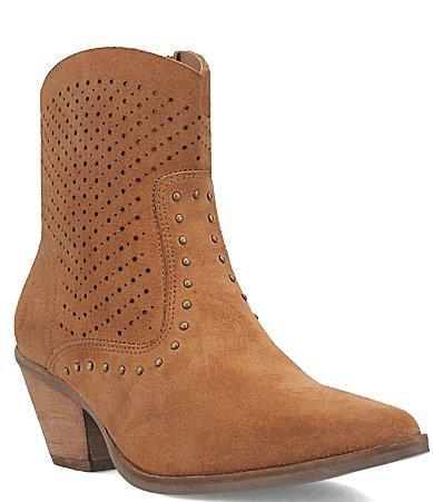 Dingo Miss Priss Suede Studded Western Booties Product Image