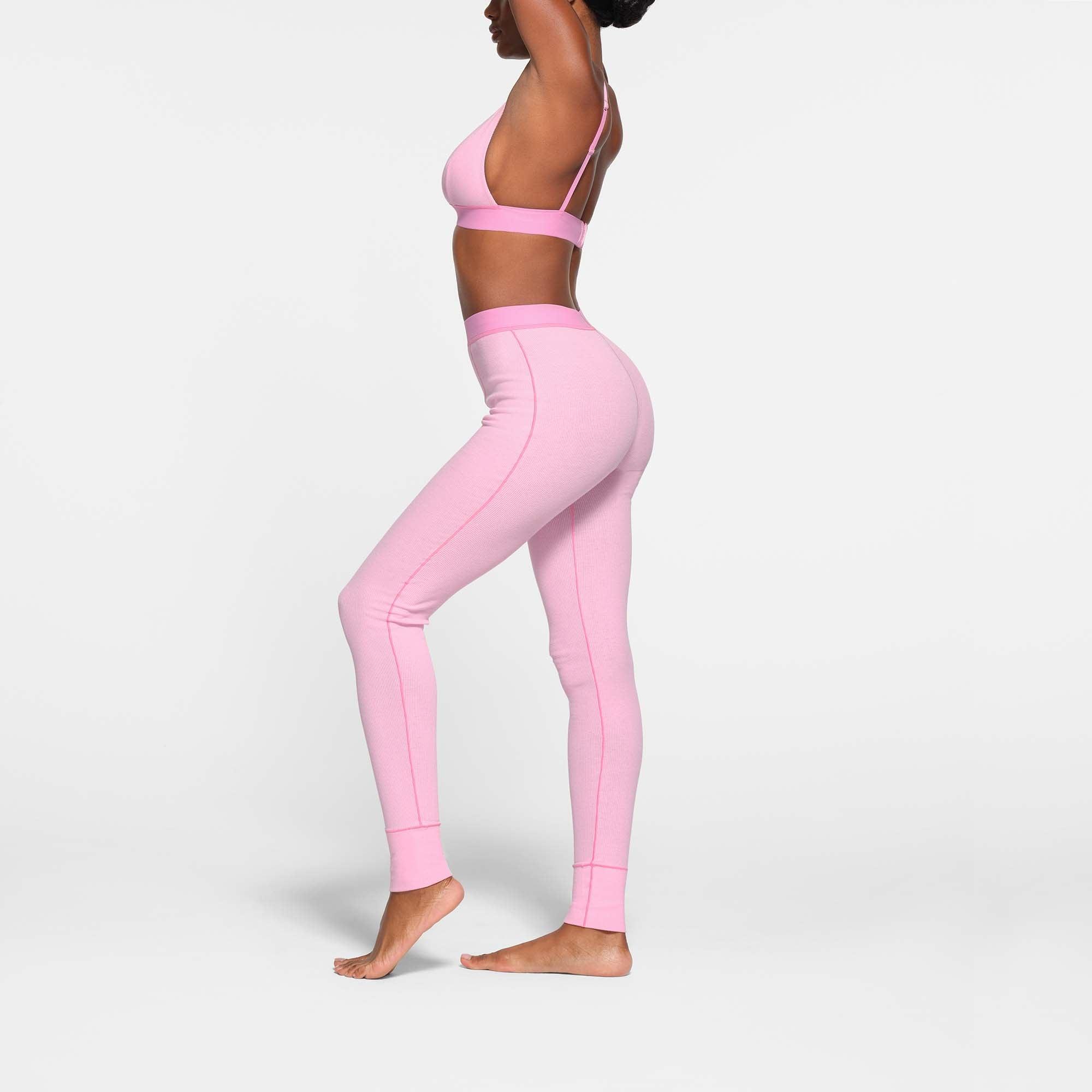 COTTON RIB LEGGING | BUBBLE GUM Product Image