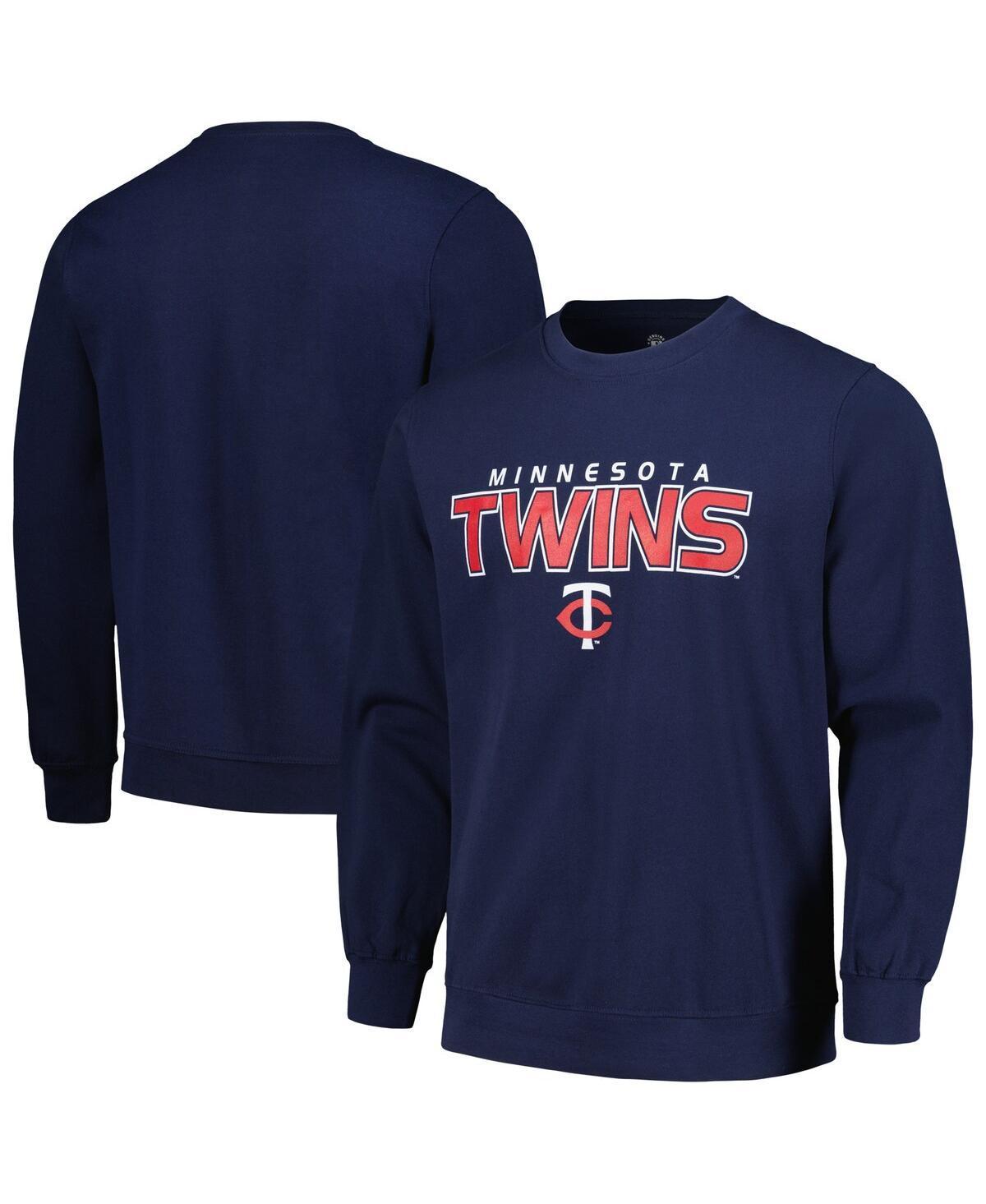 Mens Stitches Navy Minnesota Twins Pullover Sweatshirt Product Image