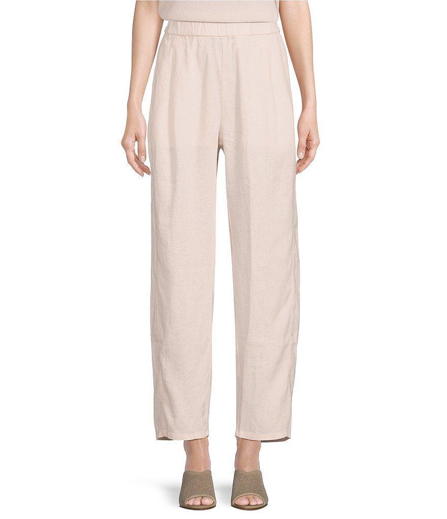 Eileen Fisher Organic Linen Lantern-Leg Pull-On Cropped Pants Product Image