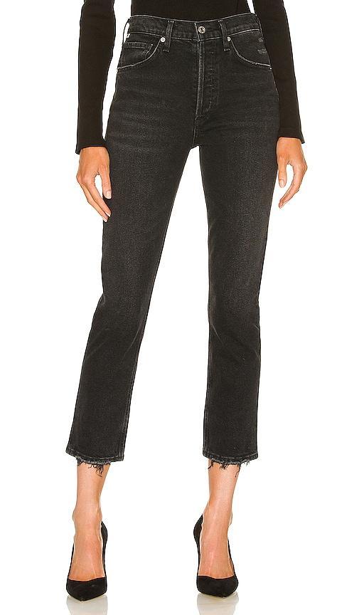 Citizens of Humanity Jolene High Rise Vintage Slim in Stormy - Black. Size 27 (also in 24, 25, 26). Product Image