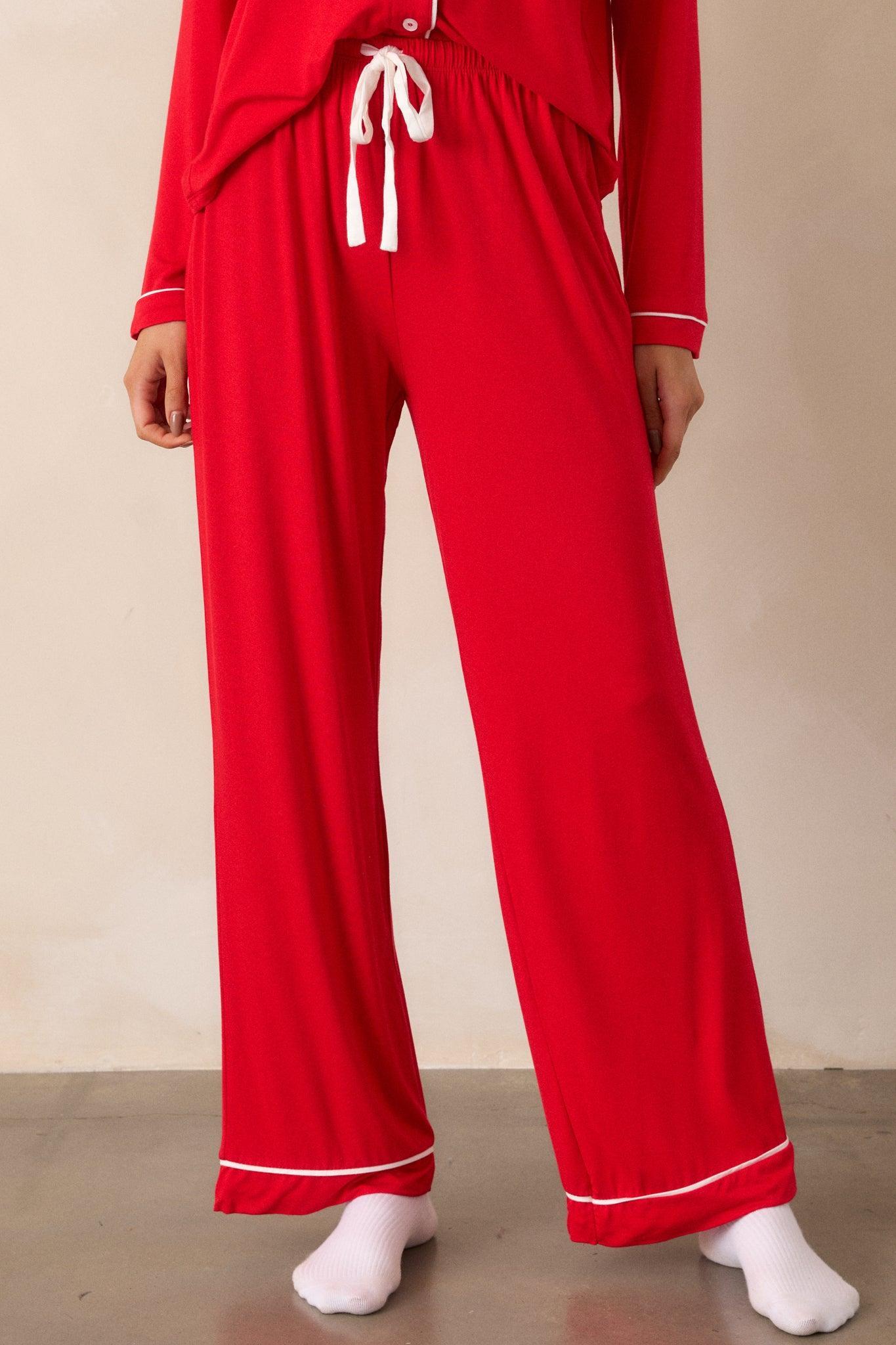 A Glimpse into Tomorrow Red Pajama Pants Product Image