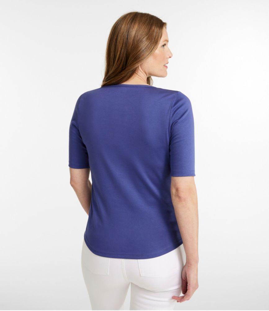 
                            
                                
                                    
                                
                            Women's Pima Cotton Tee, Elbow-Sleeve Boatneck
                         Product Image