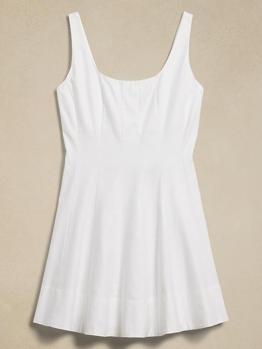 Twill Seamed Mini Dress Product Image