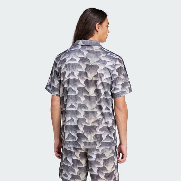 Tiro Allover Print Mesh Resort Shirt Product Image