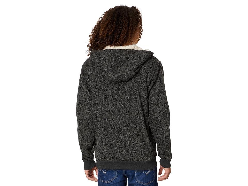 Quiksilver Keller Full Zip Sherpa Hoodie (Dark Grey Heather) Men's Clothing Product Image