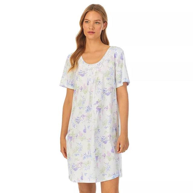 Womens Carole Hochman Cotton Short Sleeve Nightgown Product Image