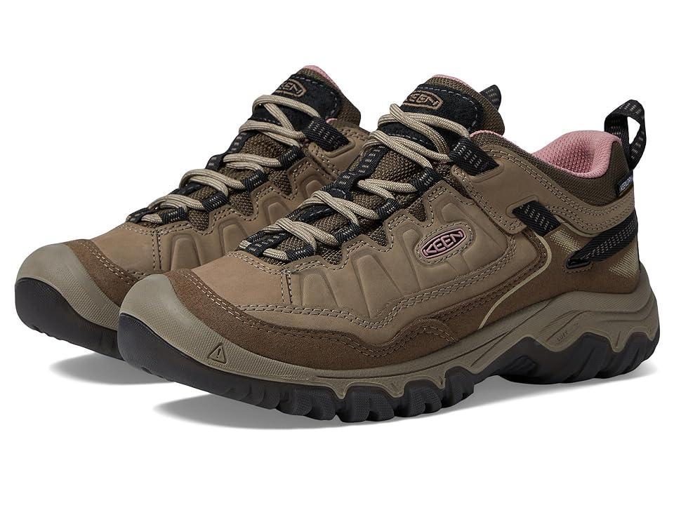KEEN Targhee 4 Low Height Durable Comfortable Waterproof (Brindle/Nostalgia Rose) Women's Climbing Shoes Product Image