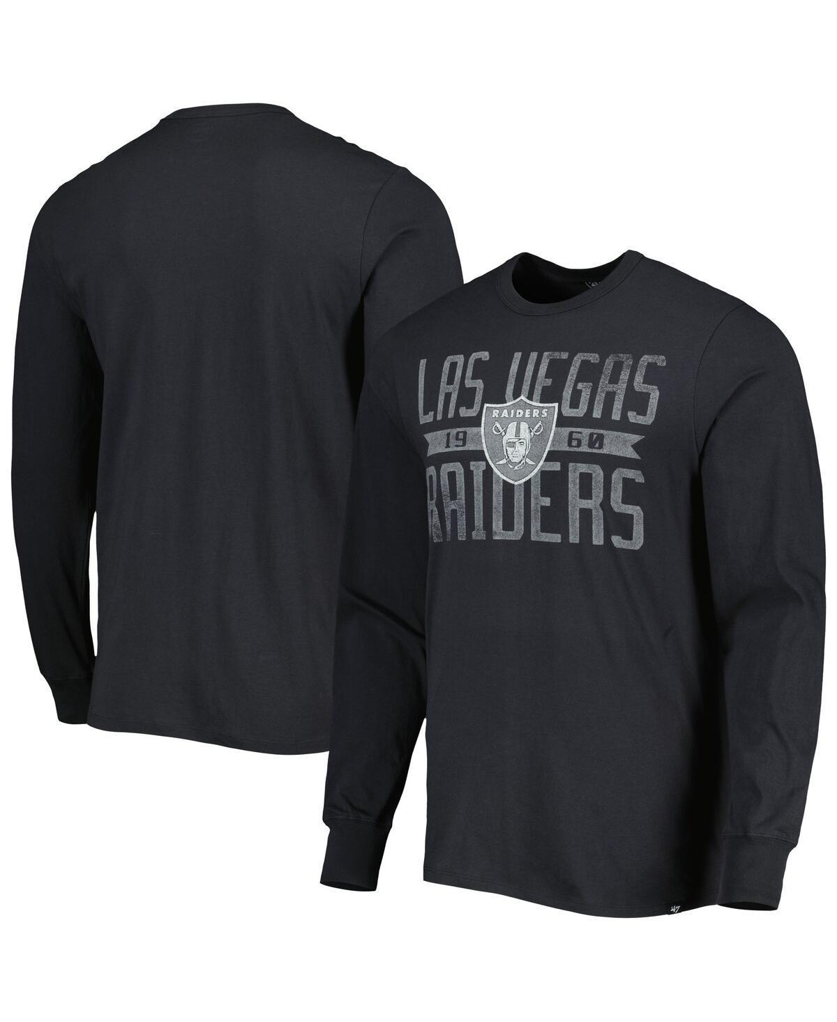 Mens 47 Black Las Vegas Raiders Brand Wide Out Franklin Long Sleeve T-Shirt Product Image