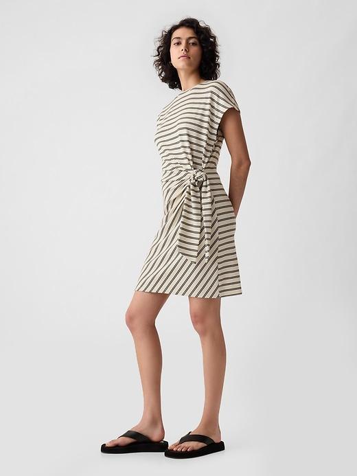 Tie-Knot Mini T-Shirt Dress Product Image