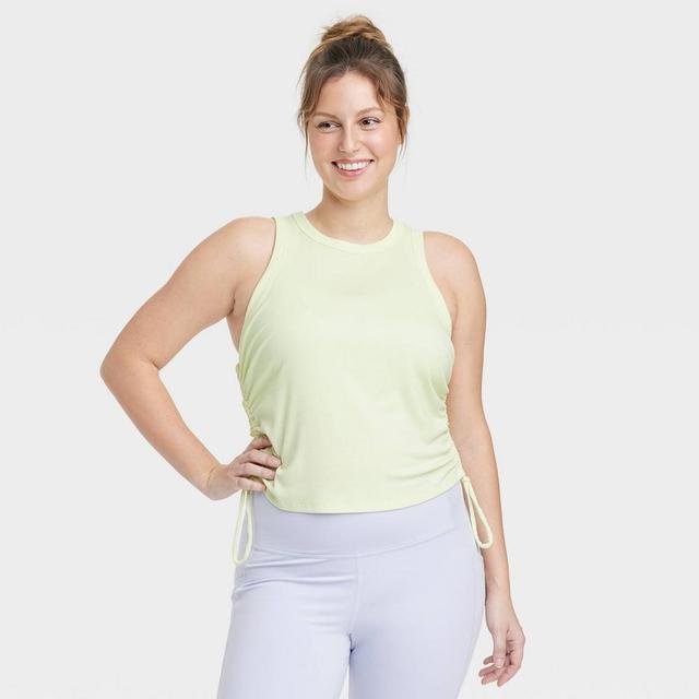 Womens Side Cinch Tank Top - All In Motion Light Yellow XS Product Image