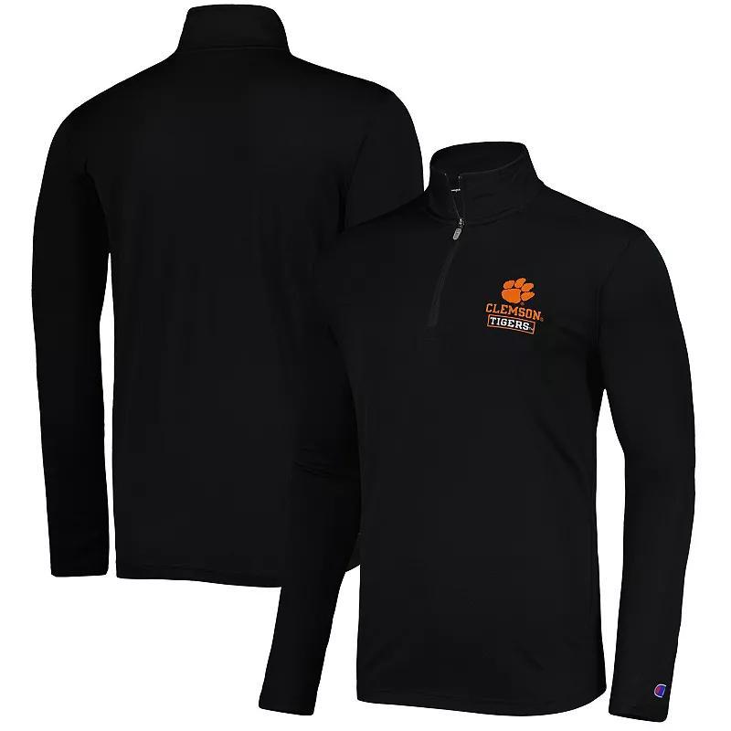 Mens Champion Black Mississippi State Bulldogs Textured Quarter-Zip Jacket Product Image