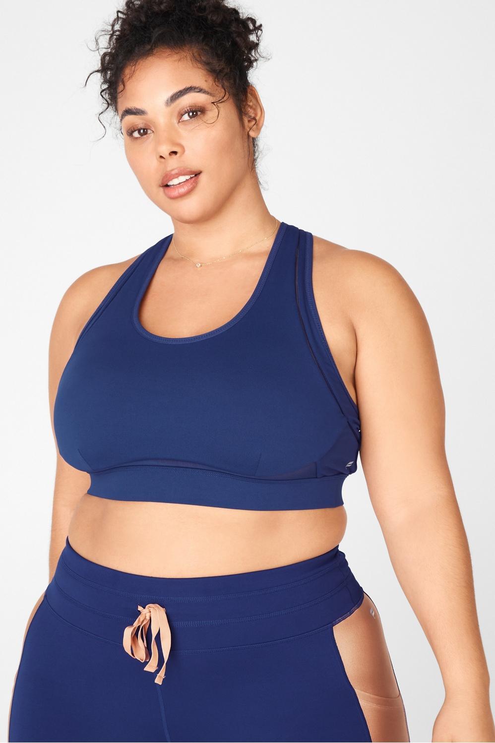 Fabletics Belle High Impact Sports Bra Womens blue plus Size 4X Product Image