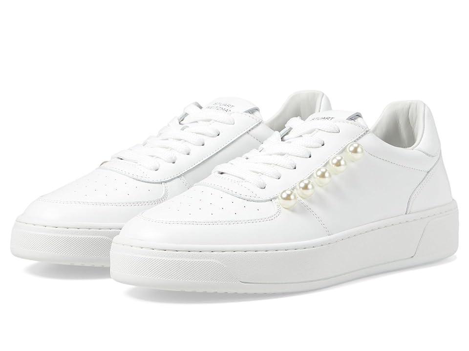 Leather Pearly Stud Low-Top Sneakers Product Image