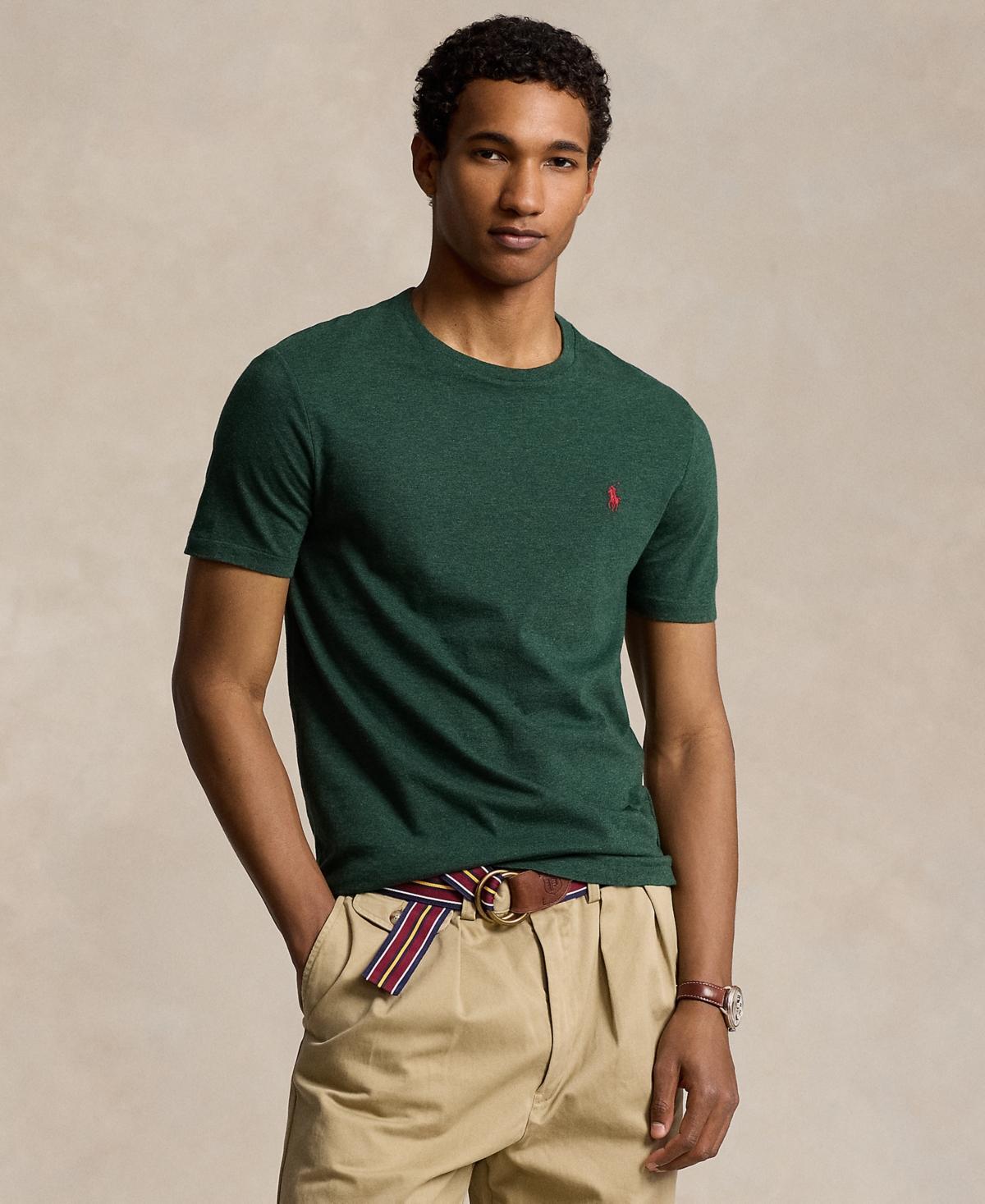 Men's Classic-fit Jersey Crewneck T-shirt In Dark Green Heather Product Image