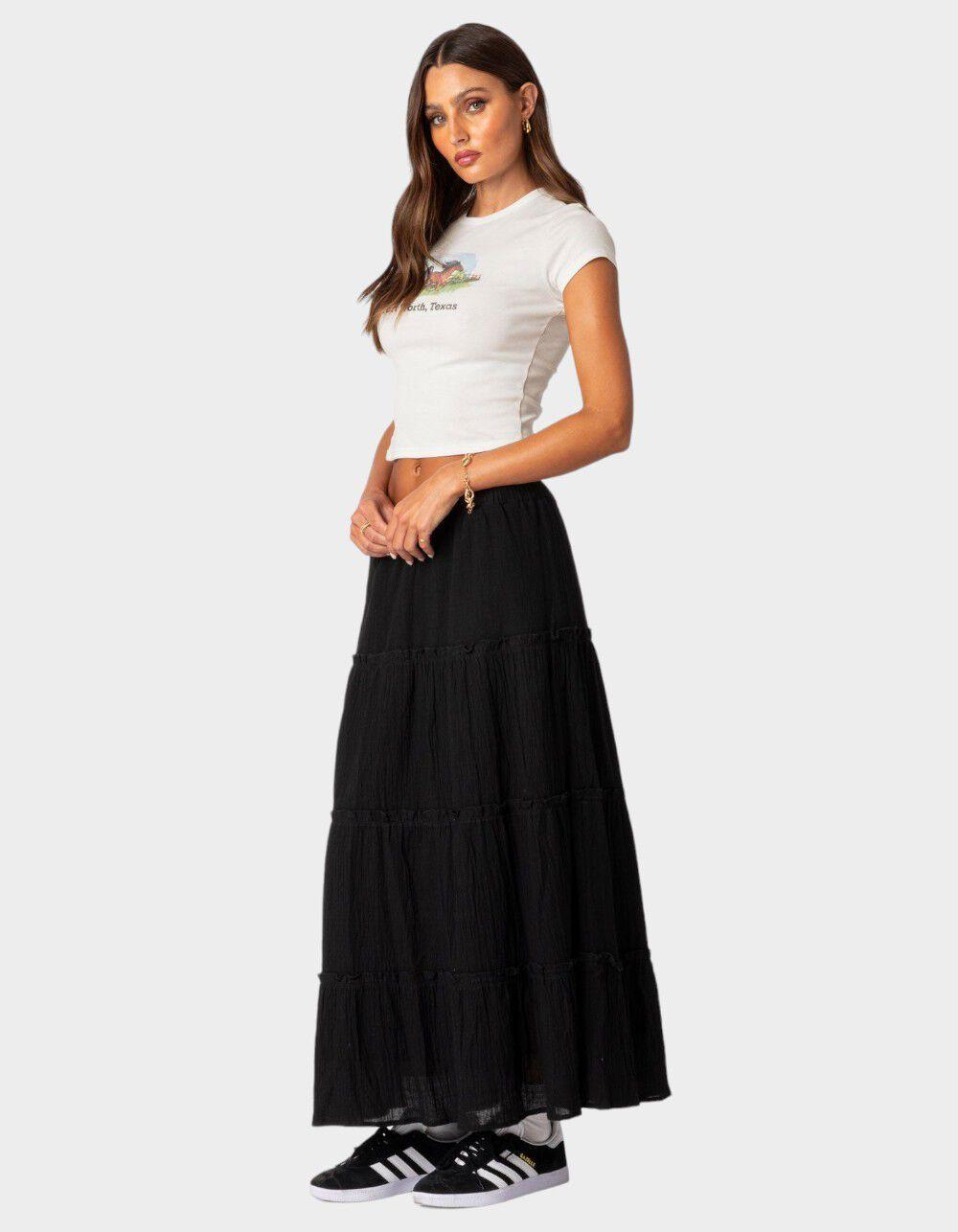 EDIKTED Charlotte Tiered Maxi Skirt Product Image