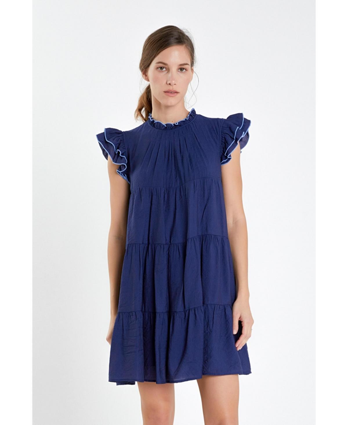 Womens Contrast Merrow Babydoll Dress Product Image