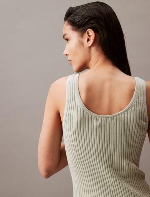 Smooth Cotton Rib Sweater Tank Top Product Image