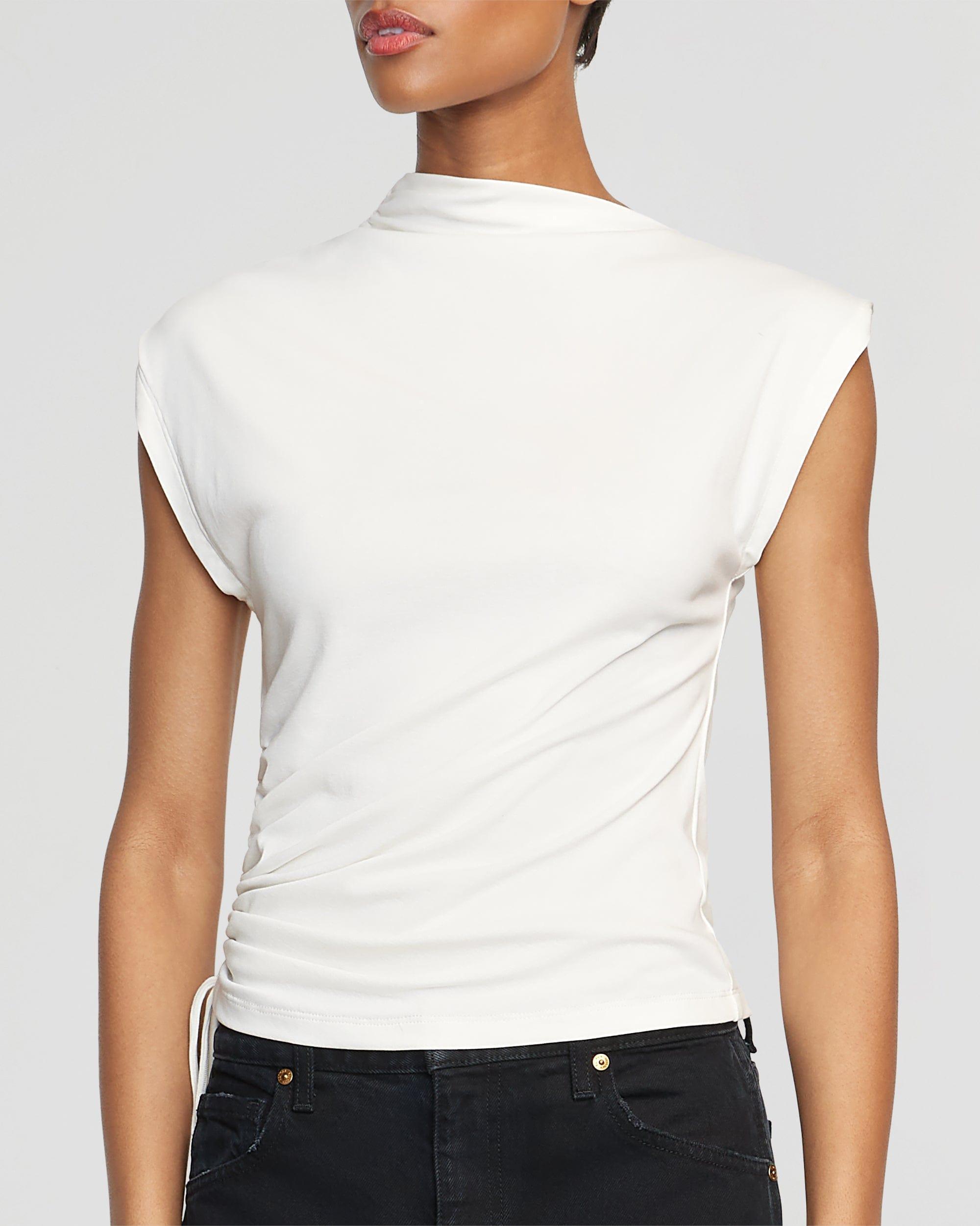 Jocelyn Asymmetric Ruched-Side Tee Product Image