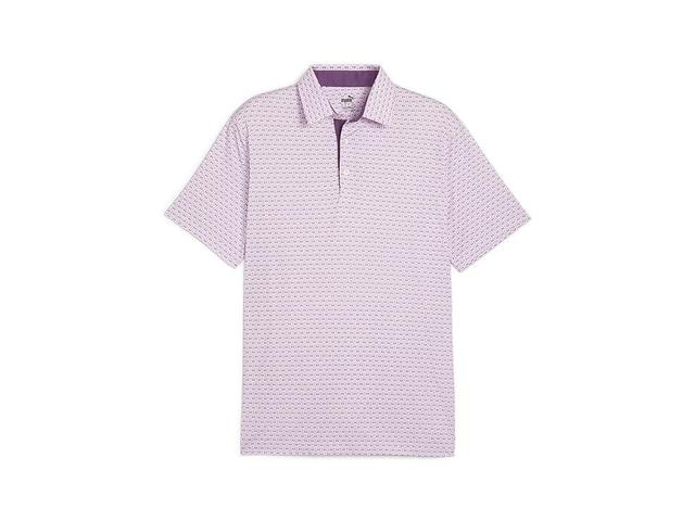 PUMA Golf Mattr Palm Deco Polo (Crushed Berry Icing) Men's Clothing Product Image