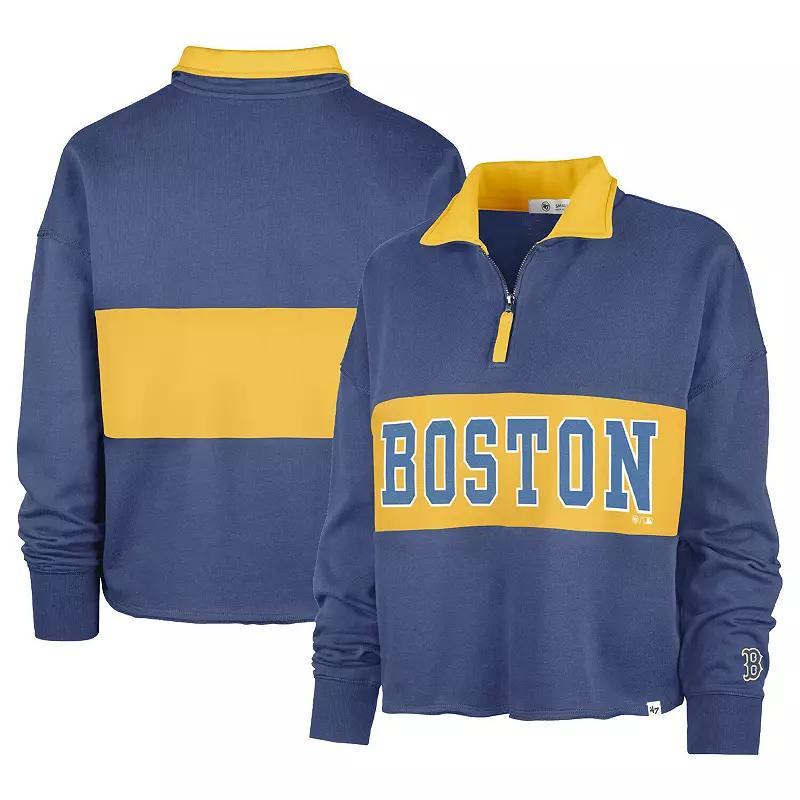 Womens 47 Boston Red Sox City Connect Bae Remi Quarter-Zip Jacket Blue Product Image