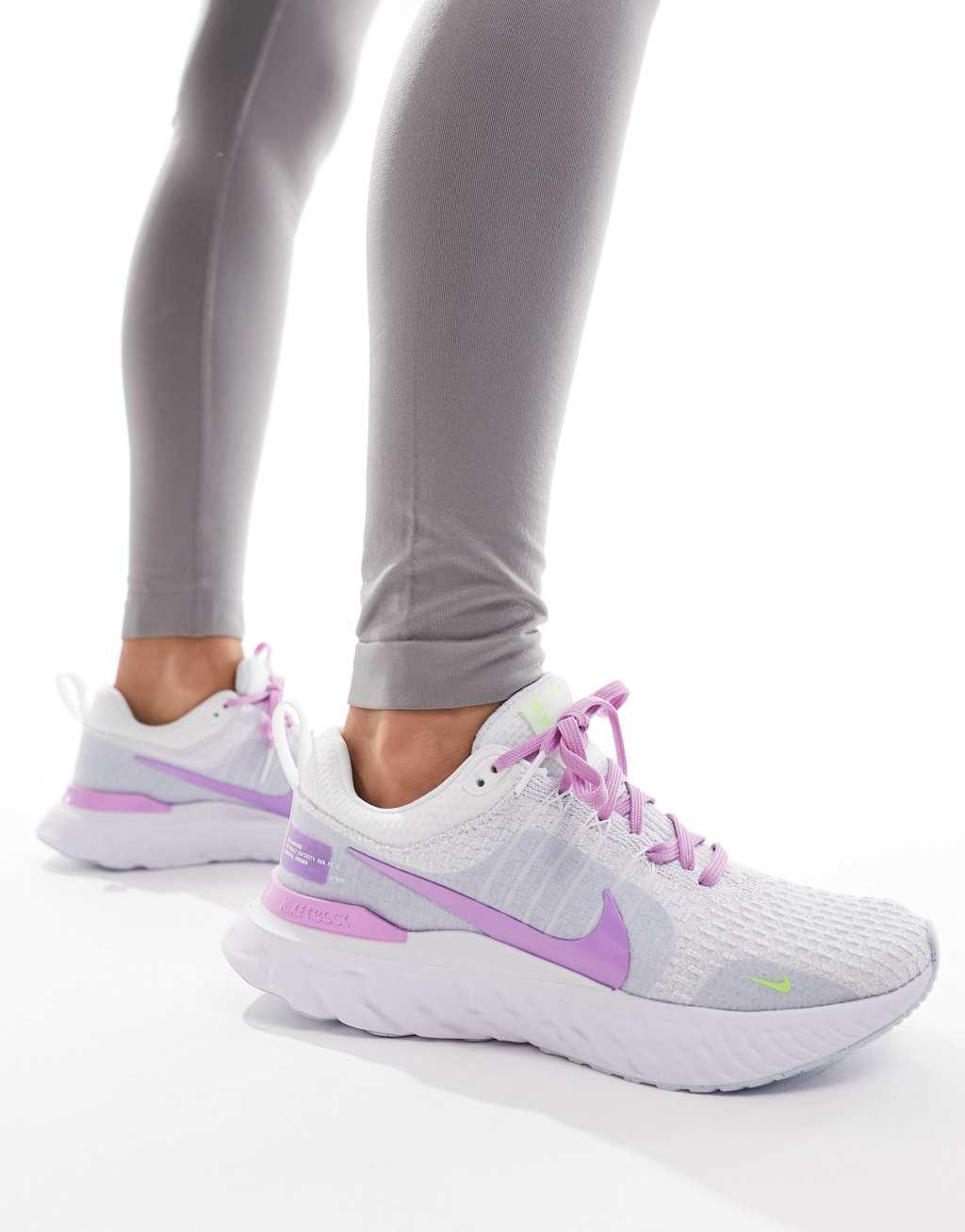 Nike React Infinity Run FK 3 sneakers in fuchsia blue Product Image