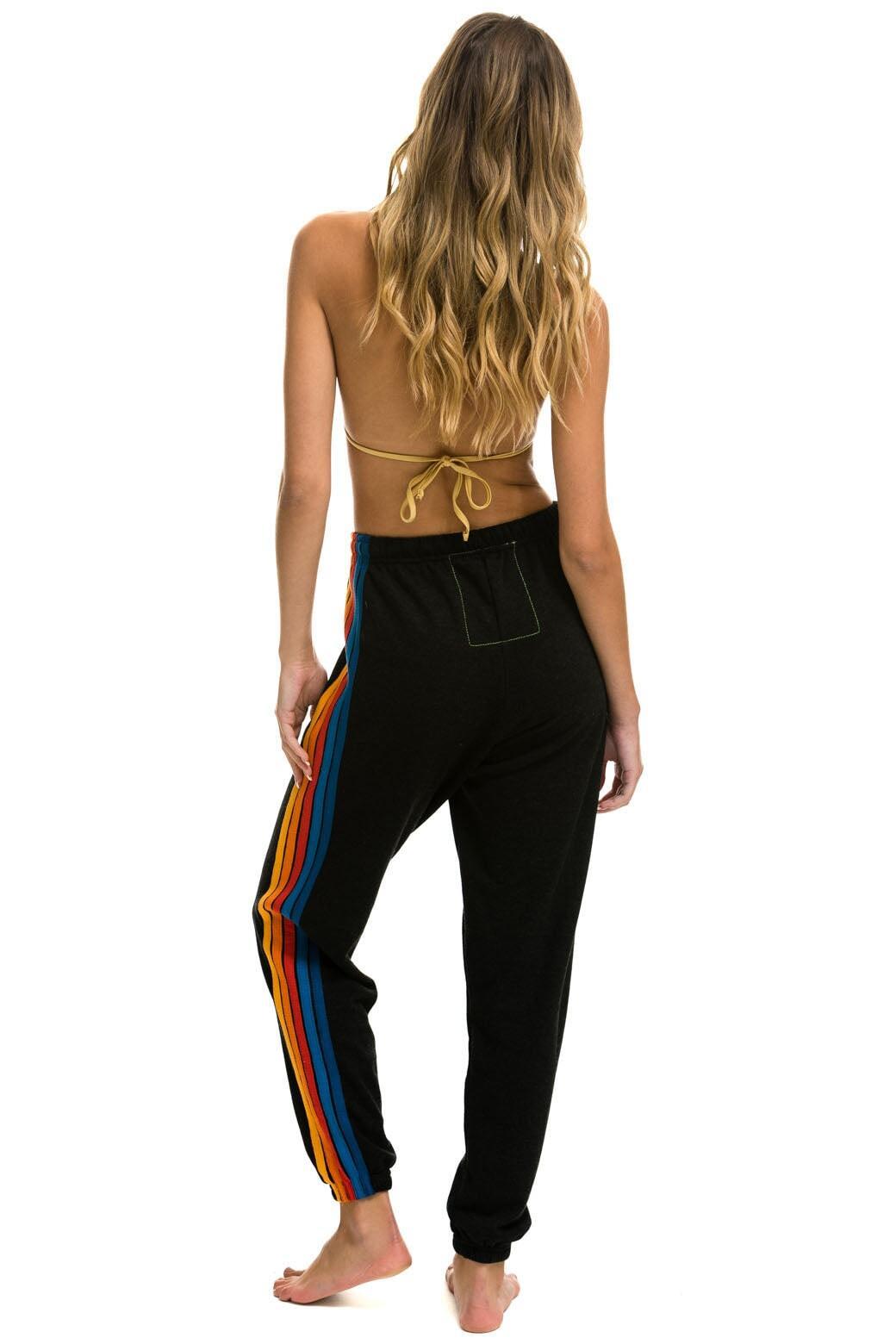 5 STRIPE SWEATPANTS - BLACK 2 Female Product Image