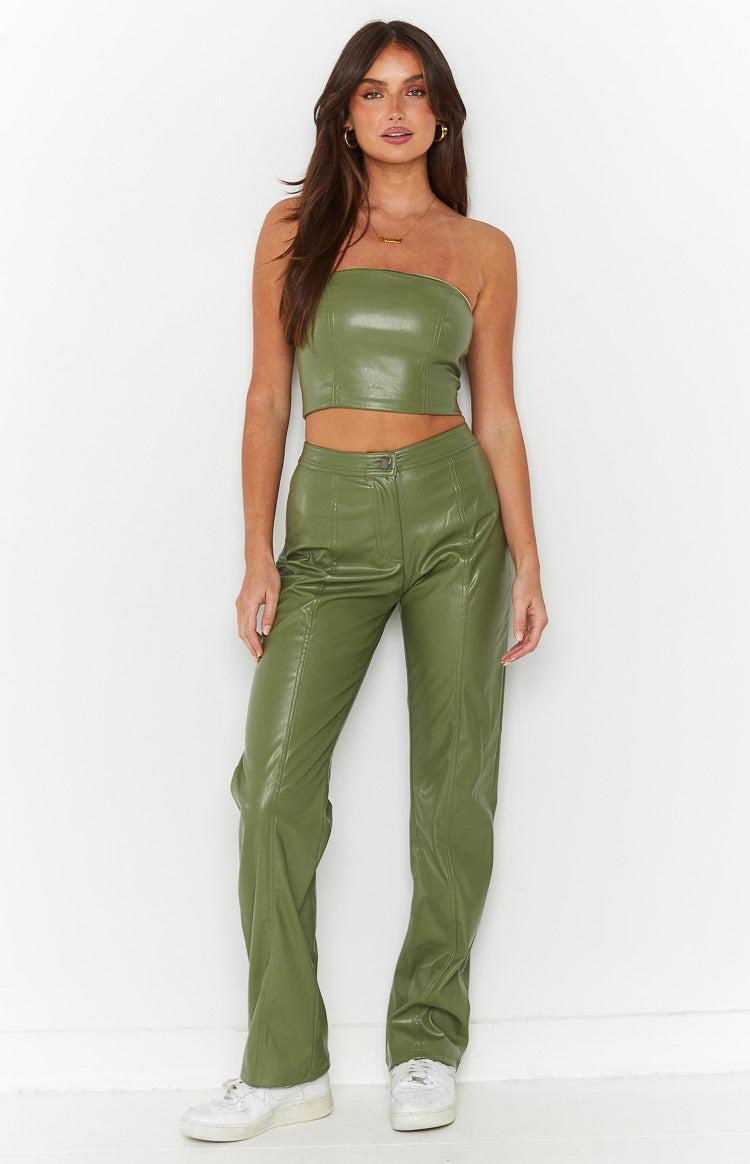 Brielle Green Strapless Top Product Image