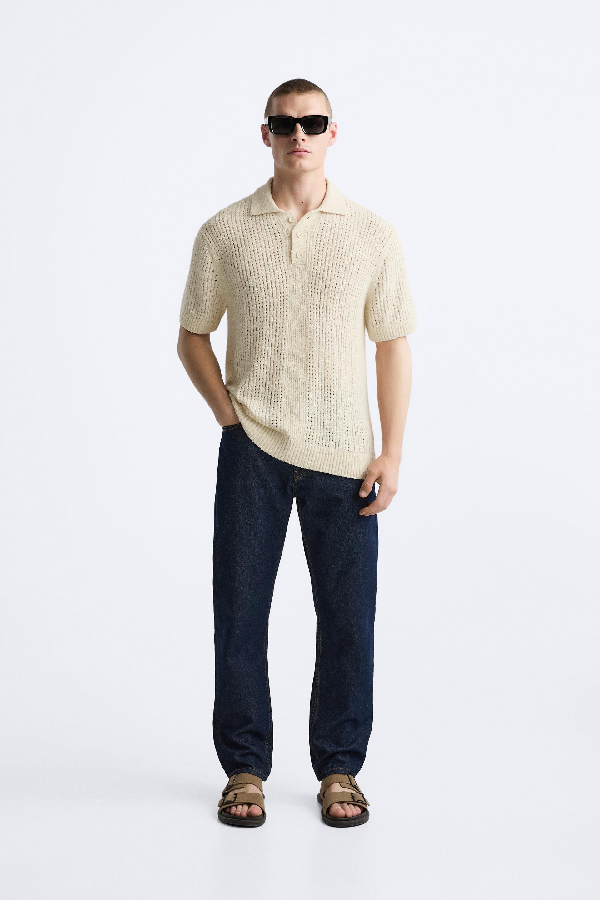 TEXTURED KNIT POLO SHIRT Product Image