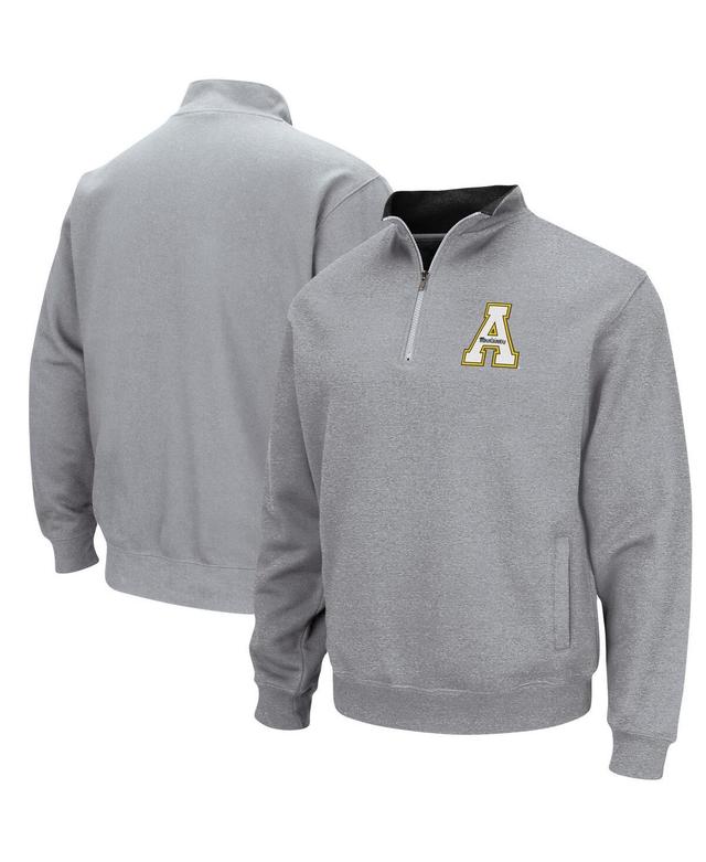 Mens Colosseum Heathered Gray Appalachian State Mountaineers Tortugas Logo Quarter-Zip Jacket Product Image