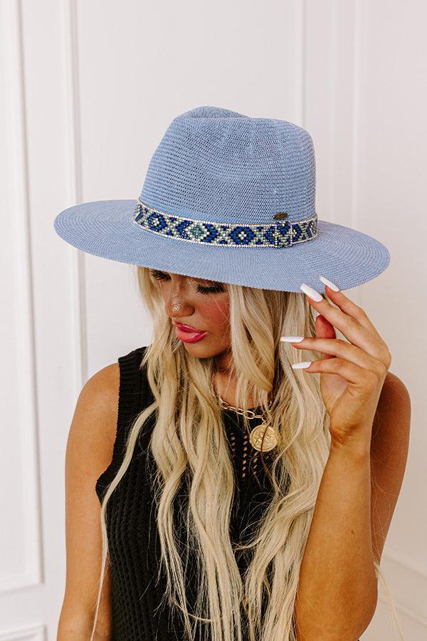 Sunny Refresh Woven Fedora in Airy Blue Product Image