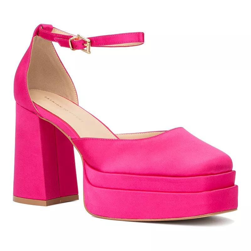 Fashion to Figure Martine Womens Platform Heels Pink Product Image