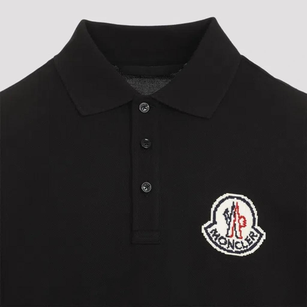 MONCLER Ss Polo T-shirt L In  Charcoal Product Image