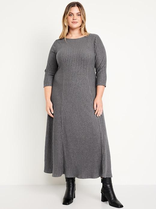 Fit &amp; Flare Ribbed Maxi Dress Product Image