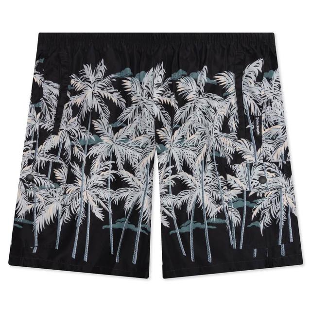 All Over Palms Swim Short - Black/Off White Male Product Image